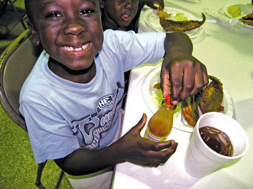 Shriners fried, served up fish for good times and good cause