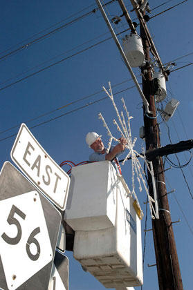 HANGING LIGHTS WITH CARE