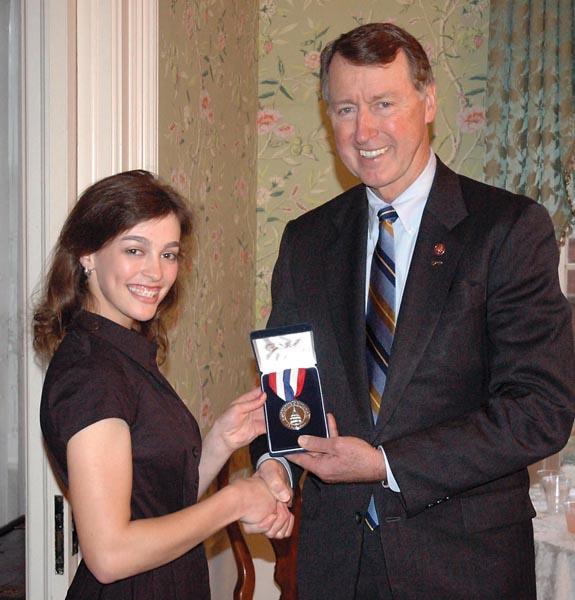 Erin Mullen honored with Congressional Silver Medal Award